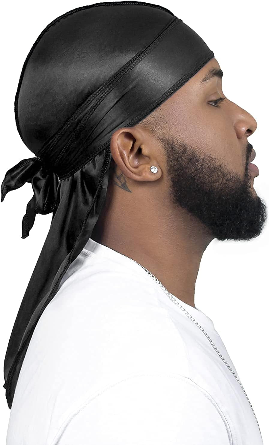 Durags for Men, Silky Satin Durag, Do Rag for Waves, 2 Pieces