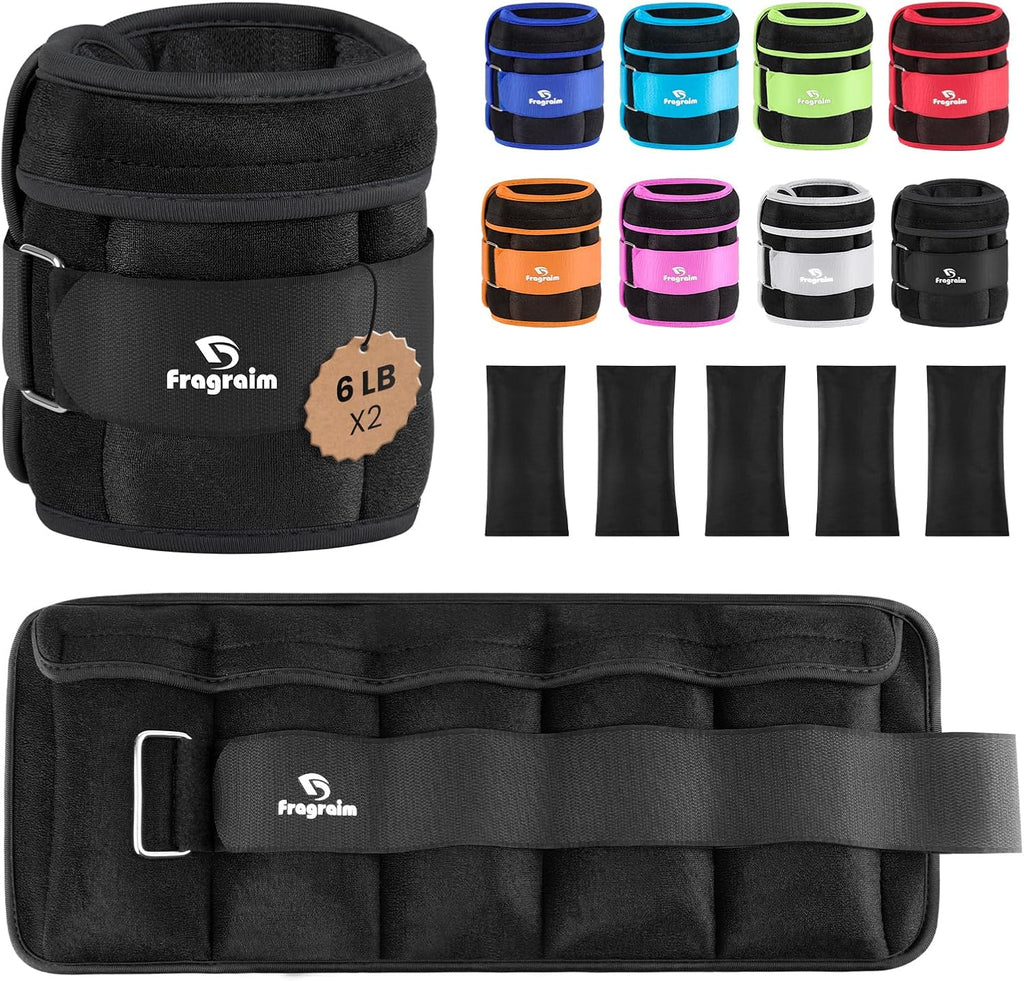 Adjustable Ankle Weights 1-3/4/5/6/8/10/12/15/20 LBS Pair with Removable Weight for Jogging, Gymnastics, Aerobics, Physical Therapy