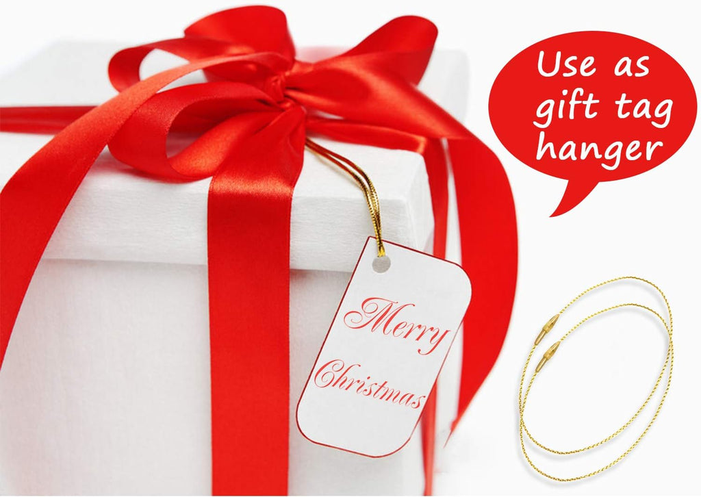 Christmas Tree Ornament String Hanger Precut Ribbon Hook with Snap Fastener