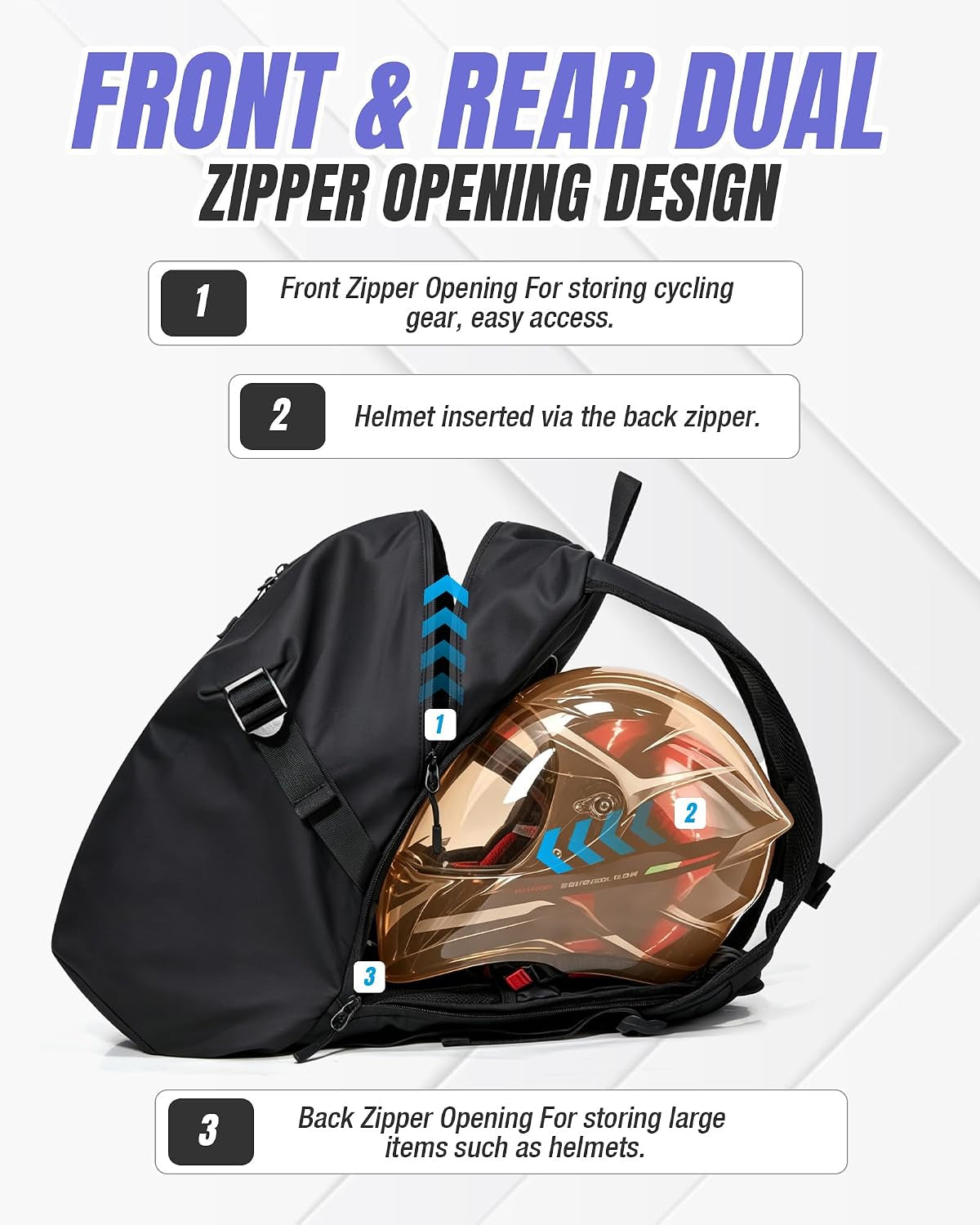 Motorcycle Backpack, Motorcycle Backpacks for Men and Women, Waterproof Motorcycle Backpack, Helmet Bag Bookbag for Riding, Outing