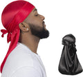 Durags for Men, Silky Satin Durag, Do Rag for Waves, 2 Pieces